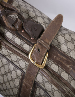 Valise souple GUCCI  toile enduite monogram Vintage