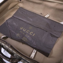 Valise souple GUCCI toile enduite monogrammée Vintage