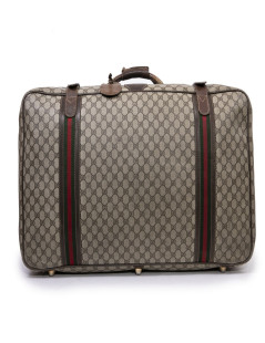 Valise souple GUCCI  toile enduite monogram Vintage