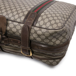 Valise souple GUCCI  toile enduite monogram Vintage