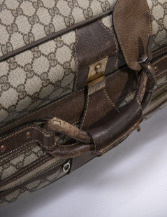 Valise souple GUCCI  toile enduite monogram Vintage