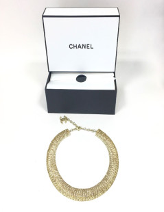 Collier CHANEL ras de cou strass 