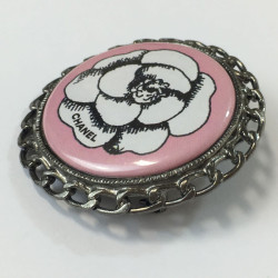 Broche CHANEL ronde Camélia 