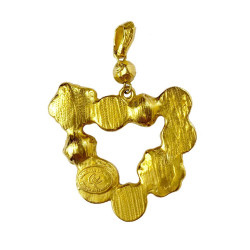 Pendentif CHRISTIAN LACROIX Coeur boutons 