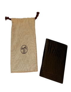 Porte cartes HERMES crocodile porosus 