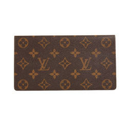 Porte-chéquier Louis Vuitton toile Monogram marron