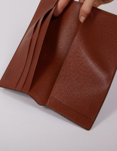 Porte-chéquier Louis Vuitton toile Monogram marron