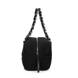 Sac CHANEL jersey noir