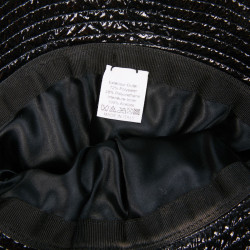 Chapeau de pluie CHANEL noir verni