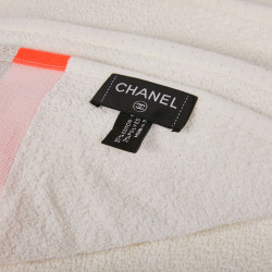 Serviette de plage CHANEL blanche