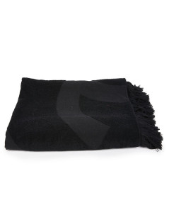 Serviette de plage CHANEL noire logo CC