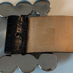 Ceinture VALENTINO façon crocodile noire