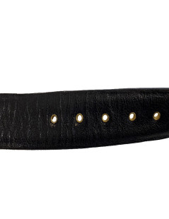 Ceinture T 65 CHANEL cuir d'agneau noir matelassé