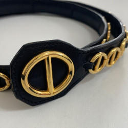 Ceinture CHRISTIAN DIOR cuir et dorée T80