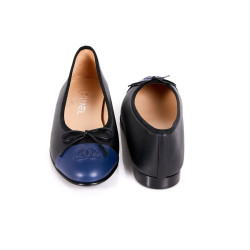 Ballerines CHANEL T38.5 bicolore 