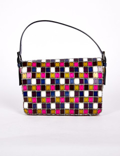 Sac FENDI  baguette multicolore  en mozaique et cristal