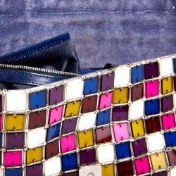 Sac FENDI  baguette multicolore  en mozaique et cristal