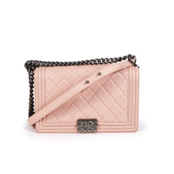 Sac Boy CHANEL cuir matelassé rose