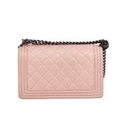 Sac Boy CHANEL cuir matelassé rose