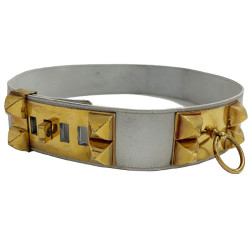 Ceinture CDC HERMES cuir blanc 