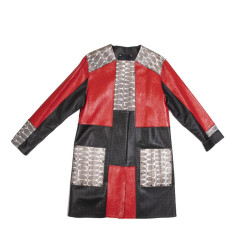 Manteau PROENZA SCHOULER cuir et python