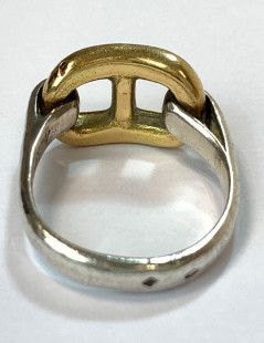 Bague HERMES or et argent