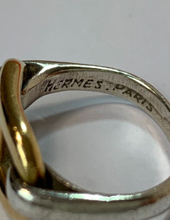 Bague HERMES or et argent