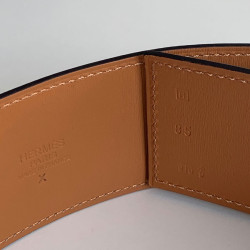 Ceinture HERMES collier de chien étoupe en cuir epsom