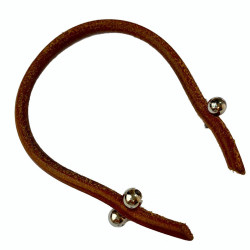 HERMES bracelet brown leather cord 