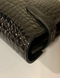 Portefeuille kelly HERMES alligator noir