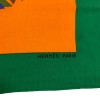 Foulard HERMES vert et orange