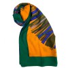 Foulard HERMES vert et orange