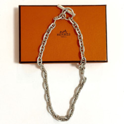 Collier HERMES chaine d'ancre en argent massif