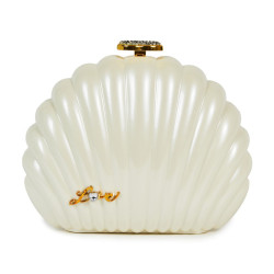 Sac CHANEL plexi coquillage blanc  nacré  "Independance Day"