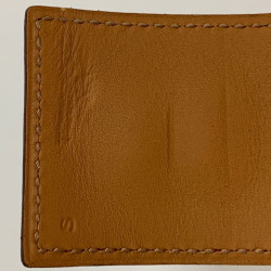 Manchette Médor HERMES crocodile orange métal dorée