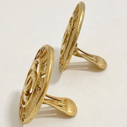 Boucles d'oreille CHANEL sigle "CHANEL" Vintage