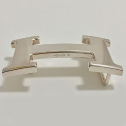 Boucles de ceinture HERMES argent palladié