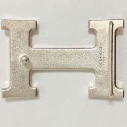 Boucles de ceinture HERMES argent palladié