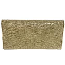 Pochette JIMMY CHOO lamé doré modèle MILLA