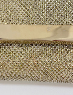 Pochette 'Milla' JIMMY CHOO en cuir lamé doré