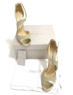 Sandales hautes JIMMY CHOO dorés