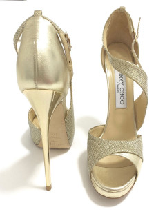 Sandales hautes JIMMY CHOO dorés