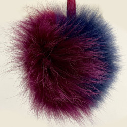 FENDI bag pendant pompon tricolor fur 