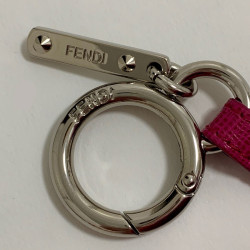 FENDI bag pendant pompon tricolor fur 