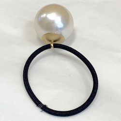 Black hair "Chouchou" CHANEL jewel with Pearl bead