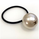 Black hair "Chouchou" CHANEL jewel with Pearl bead