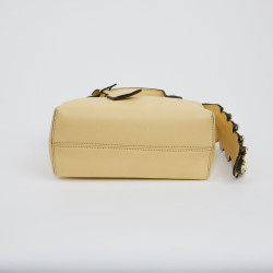 Sac FENDI jaune pale et strass