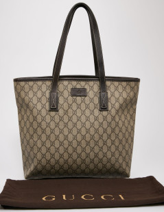 GUCCI Shopping Bag in Brown Monogram Canvas