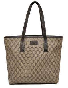 GUCCI Shopping Bag in Brown Monogram Canvas