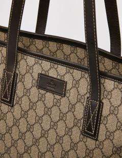 GUCCI Shopping Bag in Brown Monogram Canvas